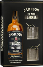 Load image into Gallery viewer, Jameson Black Barrel Triple Distilled Irish Whiskey And 2 Tumbler Glasses Gift Set 40%
