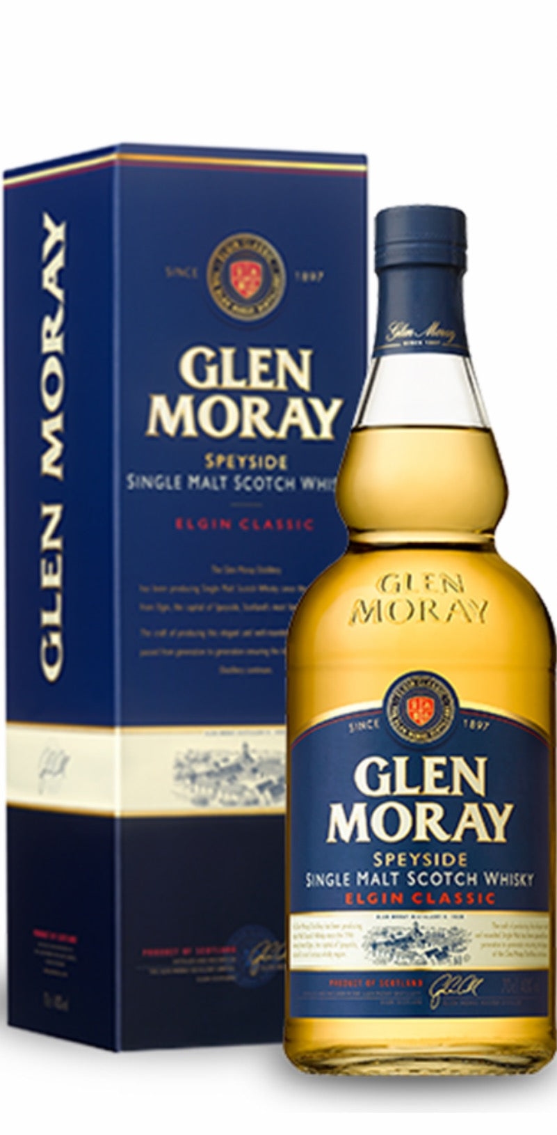 Glen Moray Elgin Classic Single Malt Scotch Whisky 40%