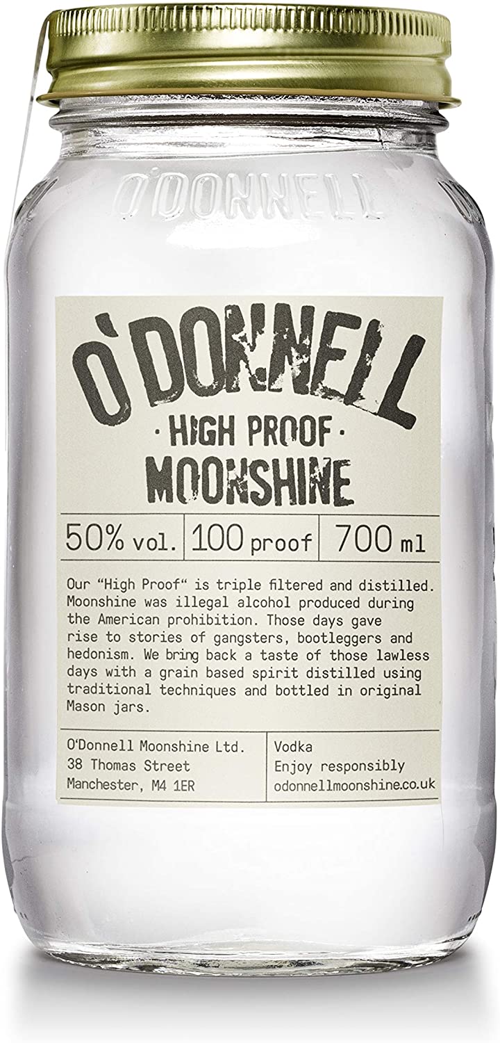 O'Donnell Moonshine - High Proof 50%  ( Pouring Lid Available Separately @ £ 2.99 )