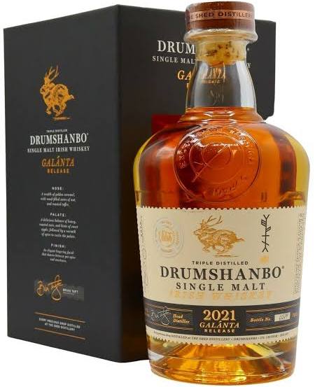 Drumshanbo Single Malt Irish Whiskey - Galanta Release 2021 ( Bottle No. 6349 ) 46%