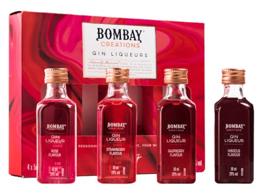 Bombay Creations Gin Liqueur Miniature Gift Set ( 4X5cl ) 20%