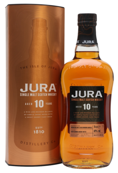 Jura 10 Year Old  Single Malt Scotch Whisky 40%