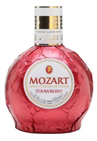 Mozart White Chocolate Strawberry Cream Liqueur 15%